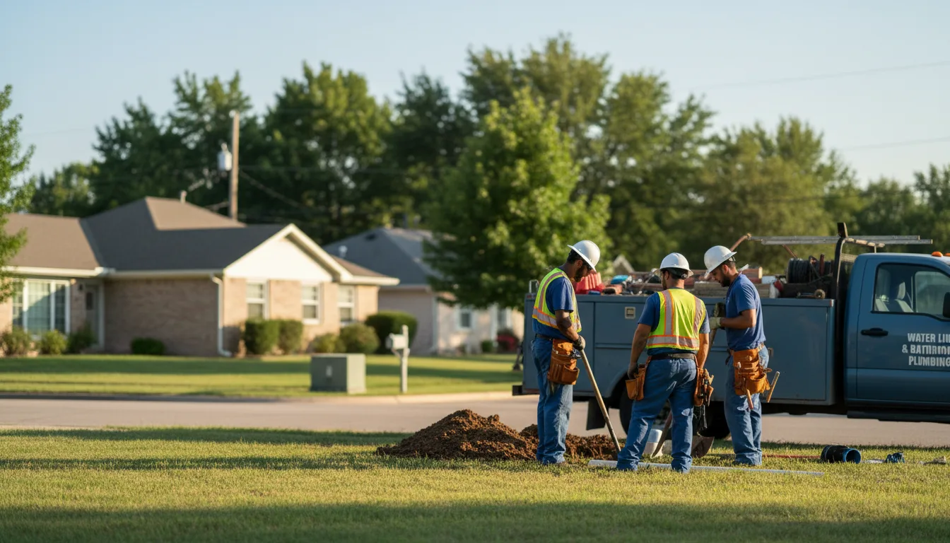 Residential water line and bathroom plumbing service in Elton, WI